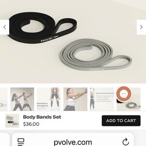 P.vovle Black and Gray Body Bands Set